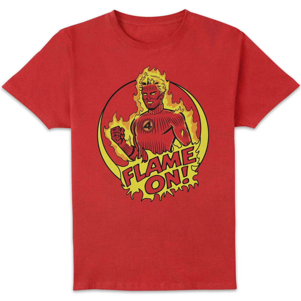 Marvel Fantastic Four Flame On Unisex T-Shirt - Red - S Image 1