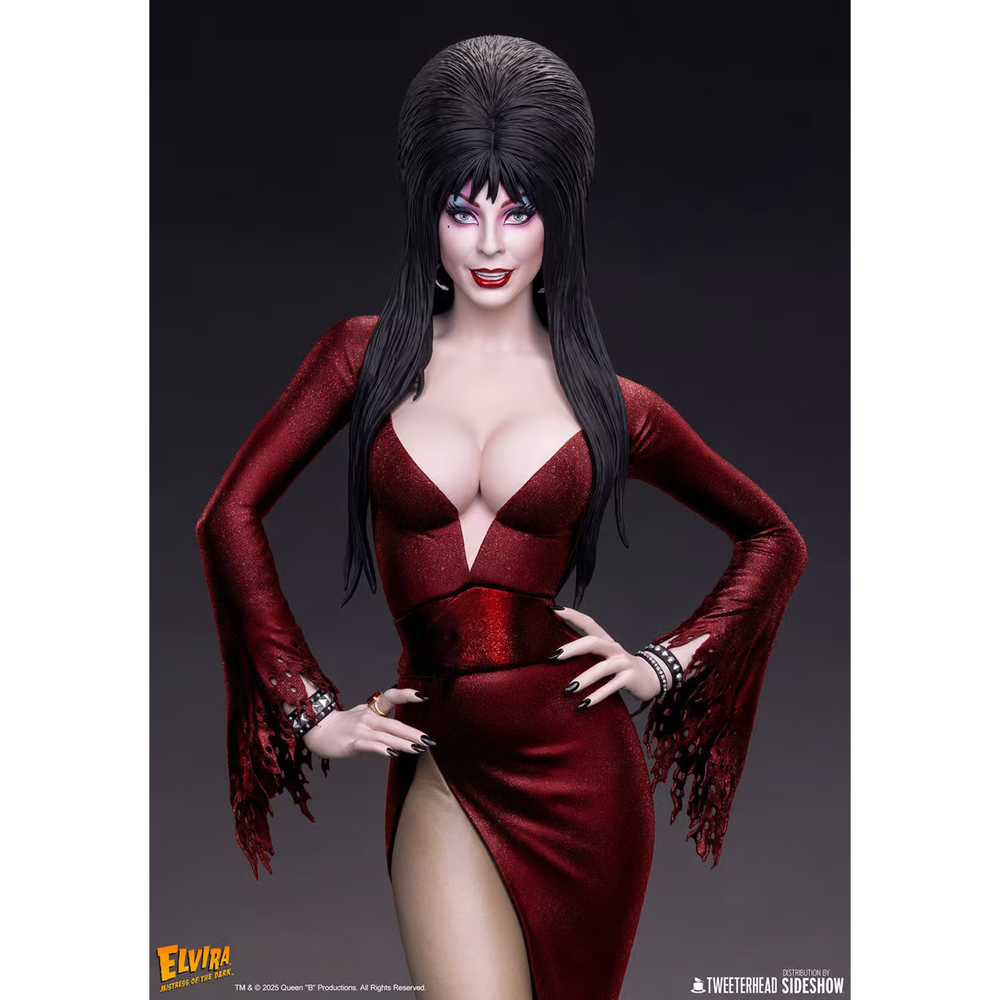 elvira red dress NECA ELVIRA MISTRESS OF THE DARK RED, FRIGHT & BOO FIGURE IN RED DRESS NEW N BOX