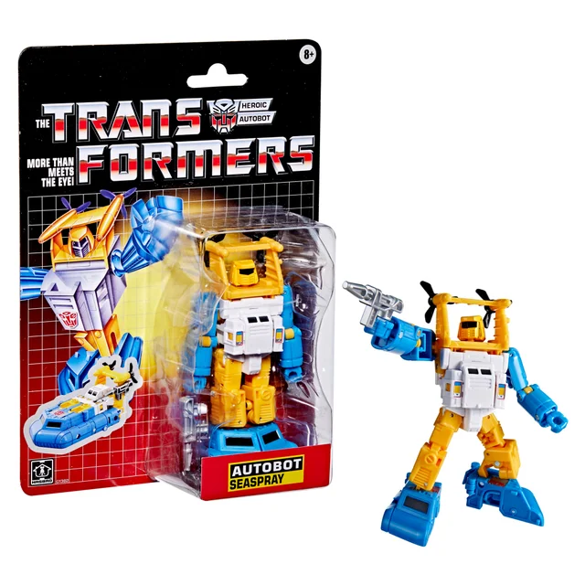 Hasbro Transformers Toys Autobot Seaspray, Retro G1-Inspired 5" Action Figure, 8+