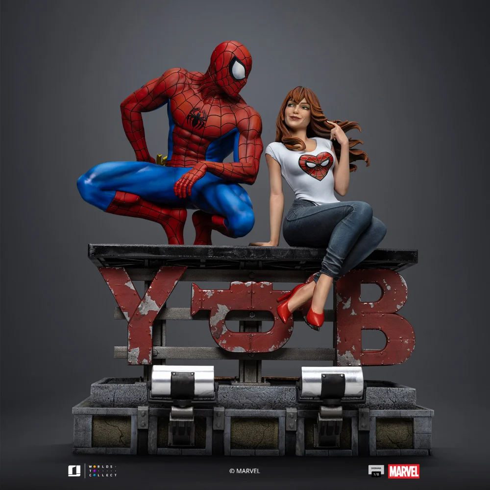 Iron Studios Marvel Comics Spider-Man and MJ Diorama 1/6 Scale Statue Image 1