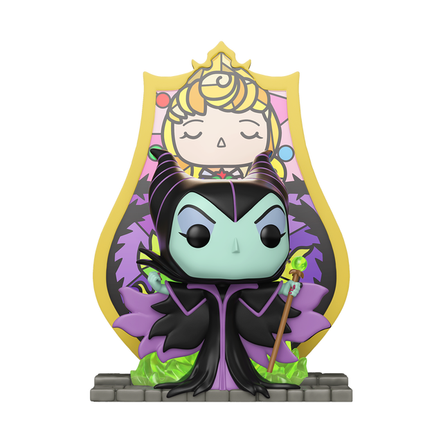 Sleeping Beauty Maleficent Princess Aurora Stained Glass Funko Pop Vinyl Deluxe