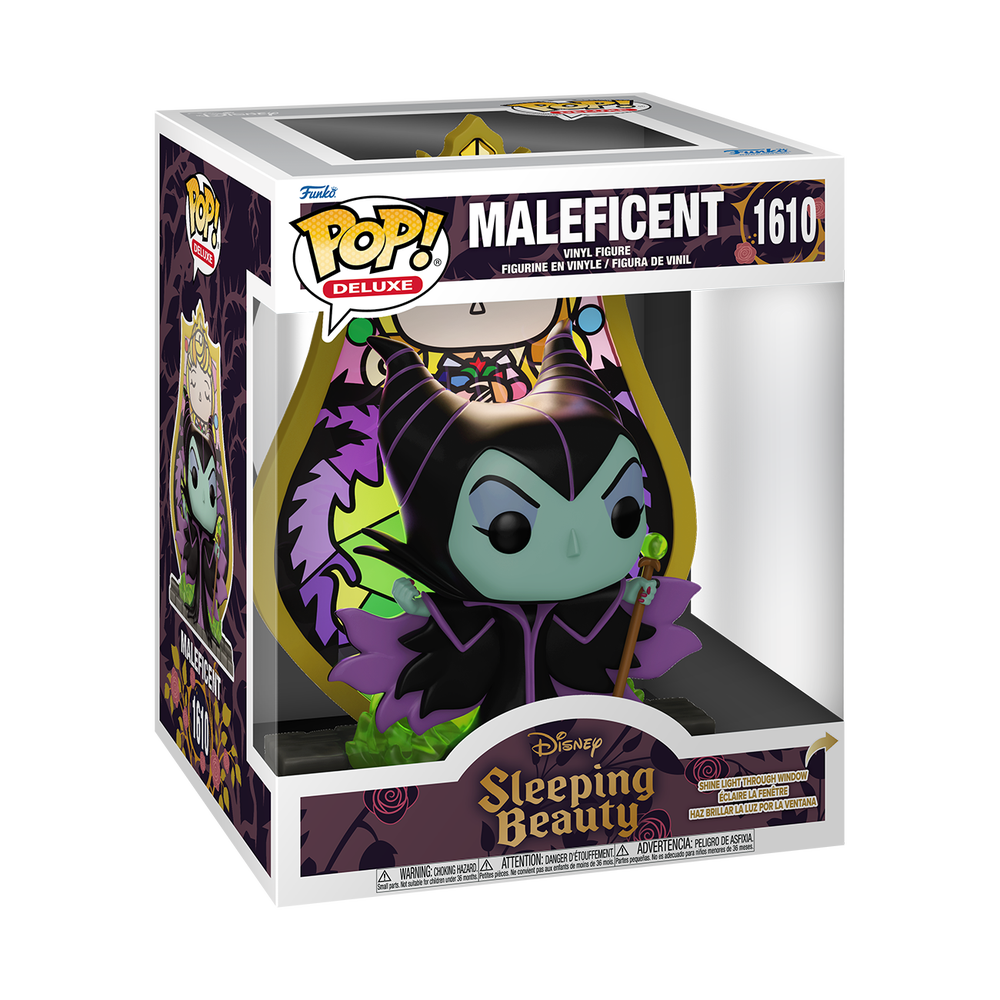 Sleeping Beauty Maleficent Princess Aurora Stained Glass Funko Pop Vinyl Deluxe Image 1