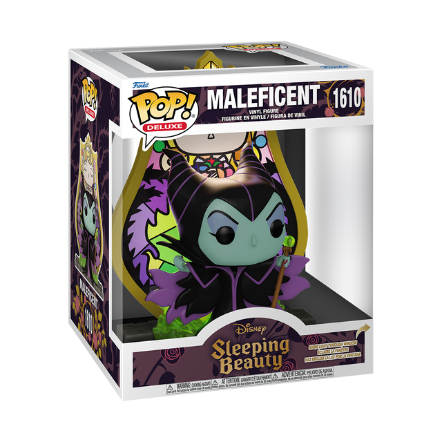Sleeping Beauty Maleficent Princess Aurora Stained Glass Funko Pop Vinyl Deluxe