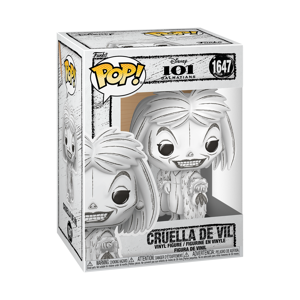 Disney Sketched Cruella De Vil Funko Pop Vinyl Image 1
