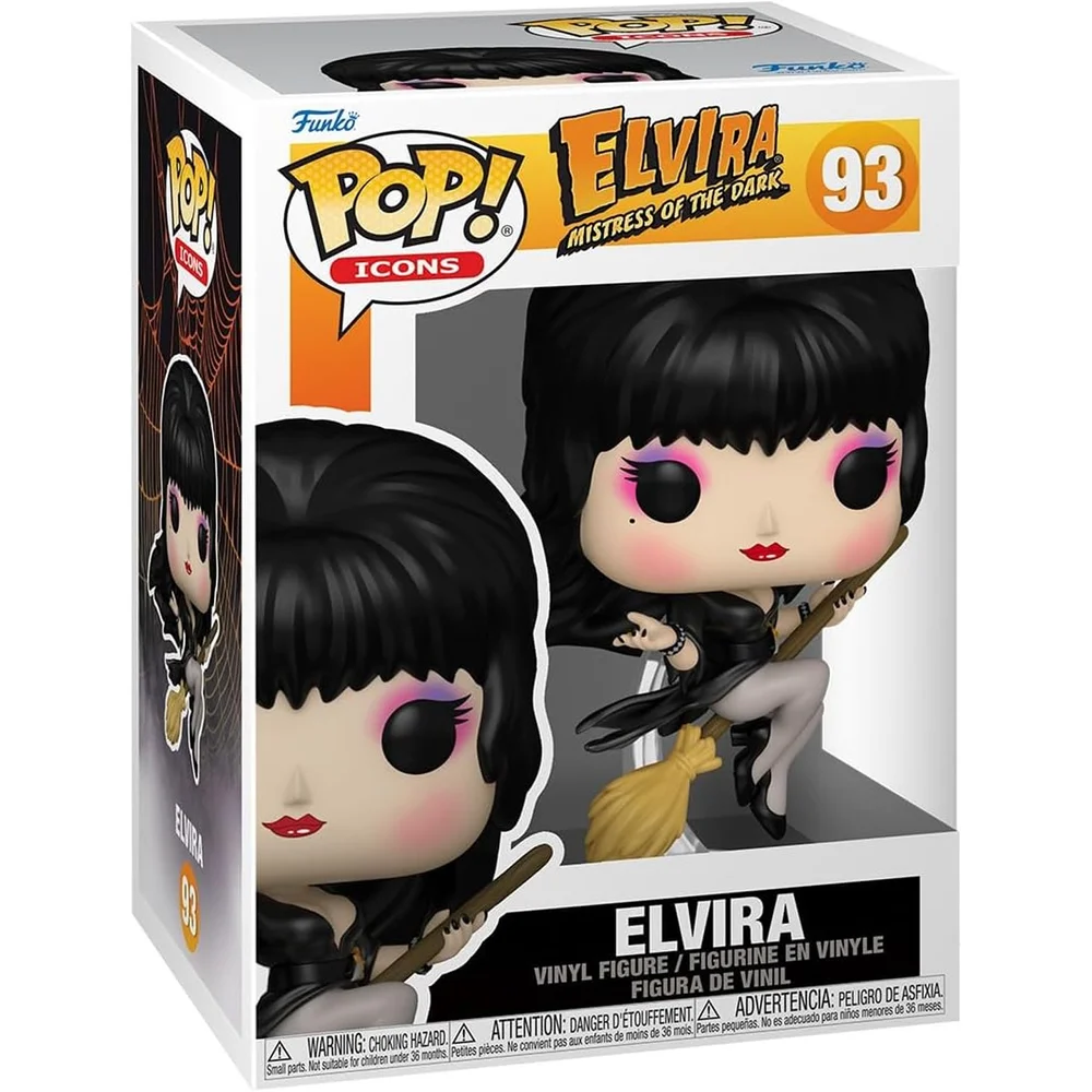 Elvira Mistress of the Dark Funko POP! Elvira Broom Vinyl Figure Image 1