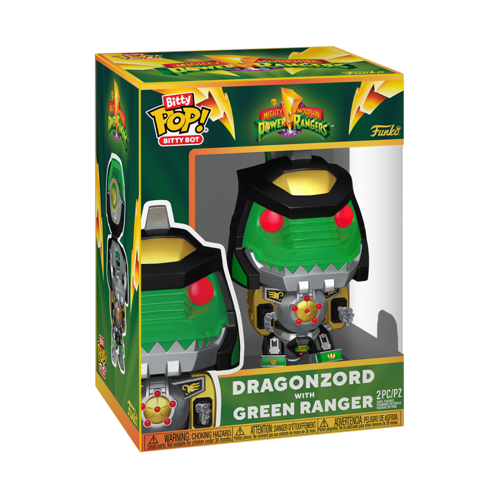 Power Rangers Dragon Zord with Green Ranger Funko POP Bitty Bot Image 1