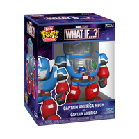 Marvel What If Captain America Mech with Captain America Funko POP Bitty Bots
