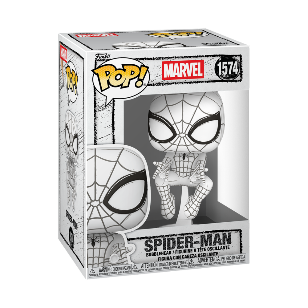 Marvel Sketched Spider-Man Funko POP Vinyl Image 1