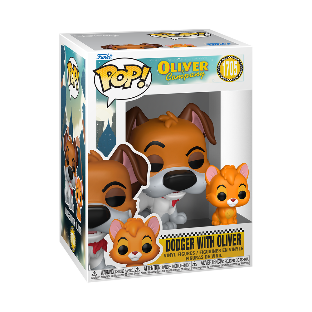 Oliver and Company Funko POP! Dodger with Oliver Buddy With Chance of Chase Vinyl Figure Image 1