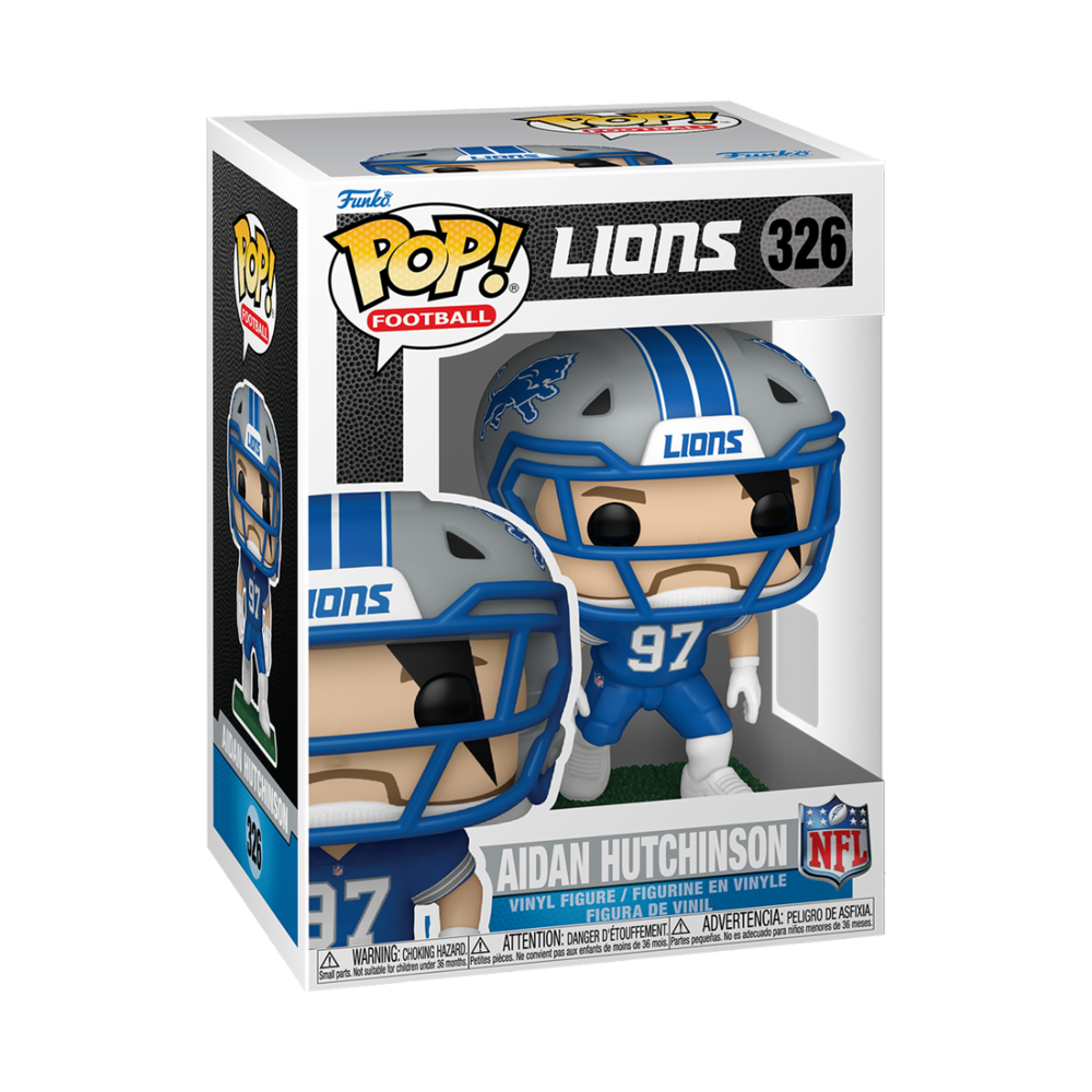 NFL Lions Aidan Hutchinson (Home) Funko POP Vinyl Image 1
