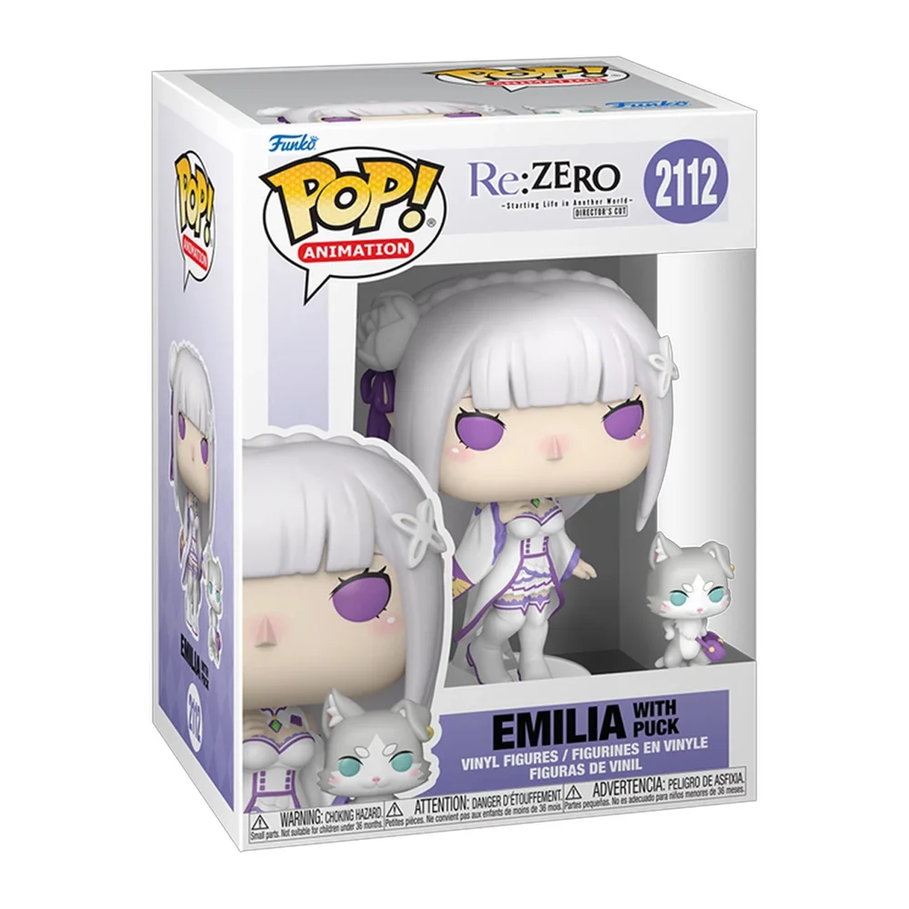 Re:ZERO Starting Life in Another World Funko POP! Emilia with Puck Buddy Vinyl Figure Image 1