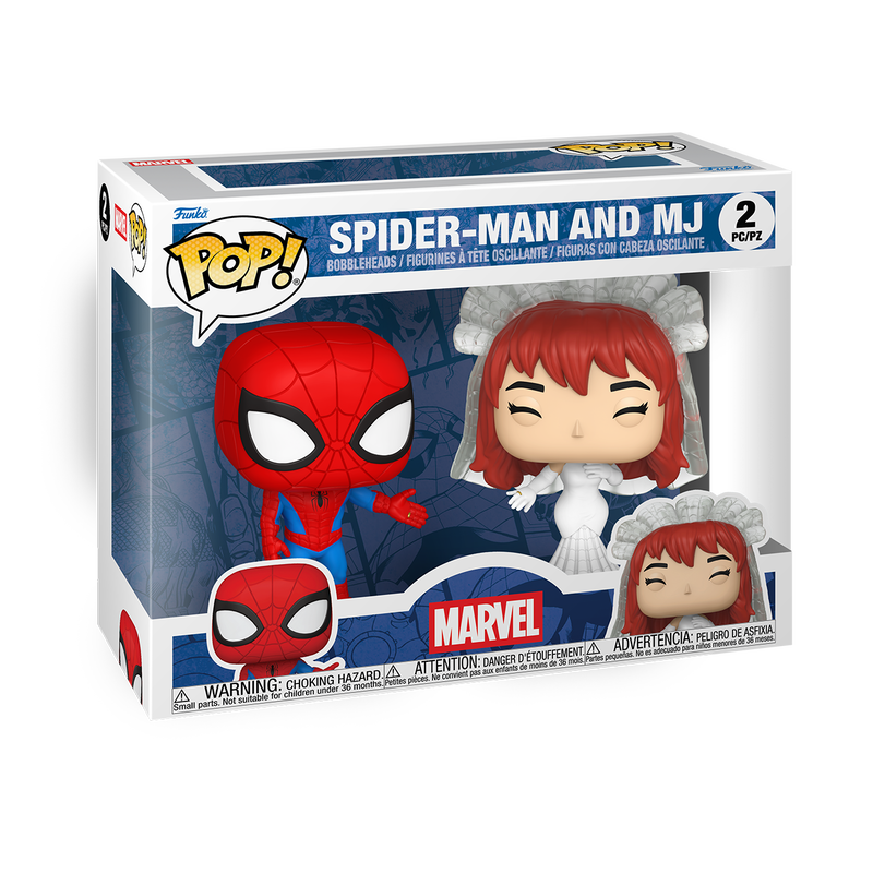 Superhero Couples Spider-Man & MJ Two Pack Funko POP Vinyl Image 1