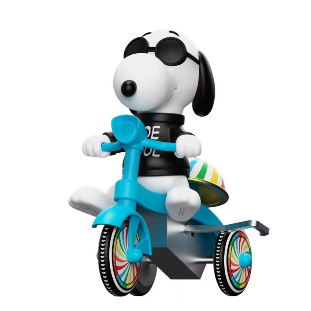 Super7 Super Cycles Peanuts - Joe Cool (Black with Blue Trike) Image 1