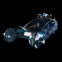 Blade Runner Deckard's Police Spinner Die-Cast Ship (11") - undefined undefined