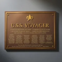 Star Trek U.S.S. Voyager NCC-74656 Dedication Polyresin Plaque (14") - undefined undefined