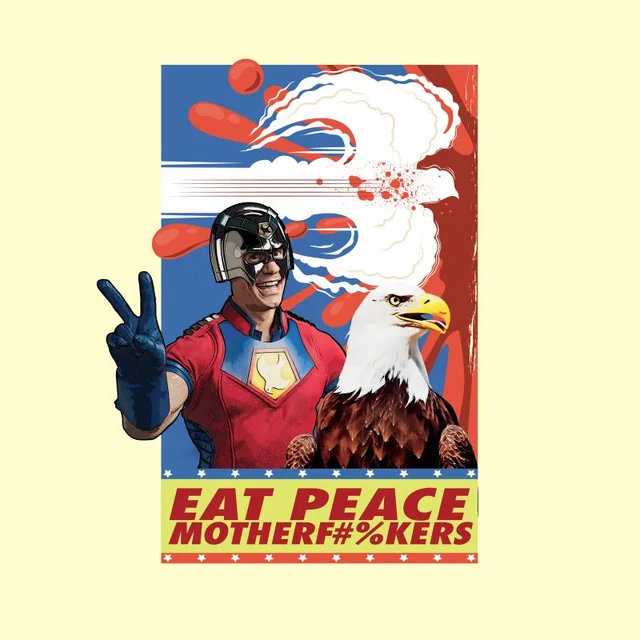 DC Comics Peacemaker Eat Peace Motherf#%kers Unisex T-Shirt - Cream