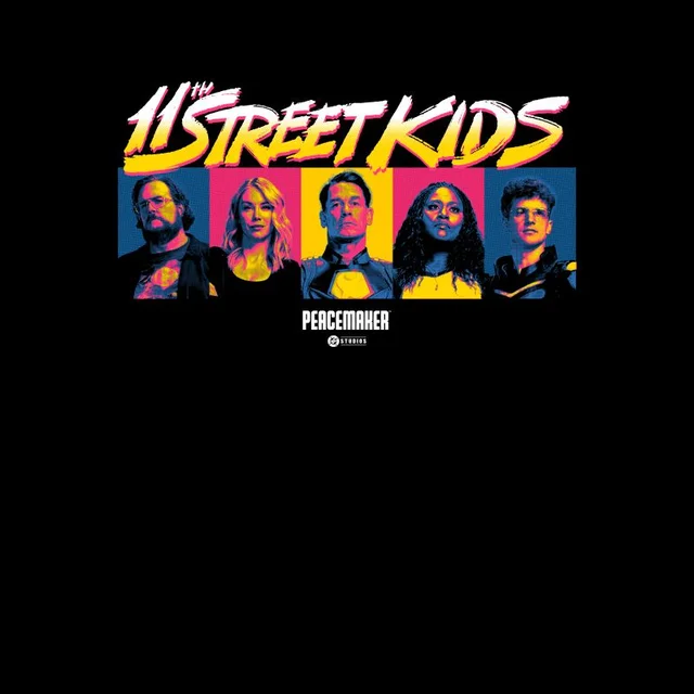 DC Comics Peacemaker 11th Street Kids Unisex T-Shirt - Black