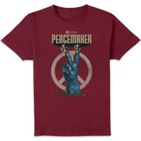 DC Comics Peacemaker 2 Fingers Unisex T-Shirt - Burgundy - undefined undefined