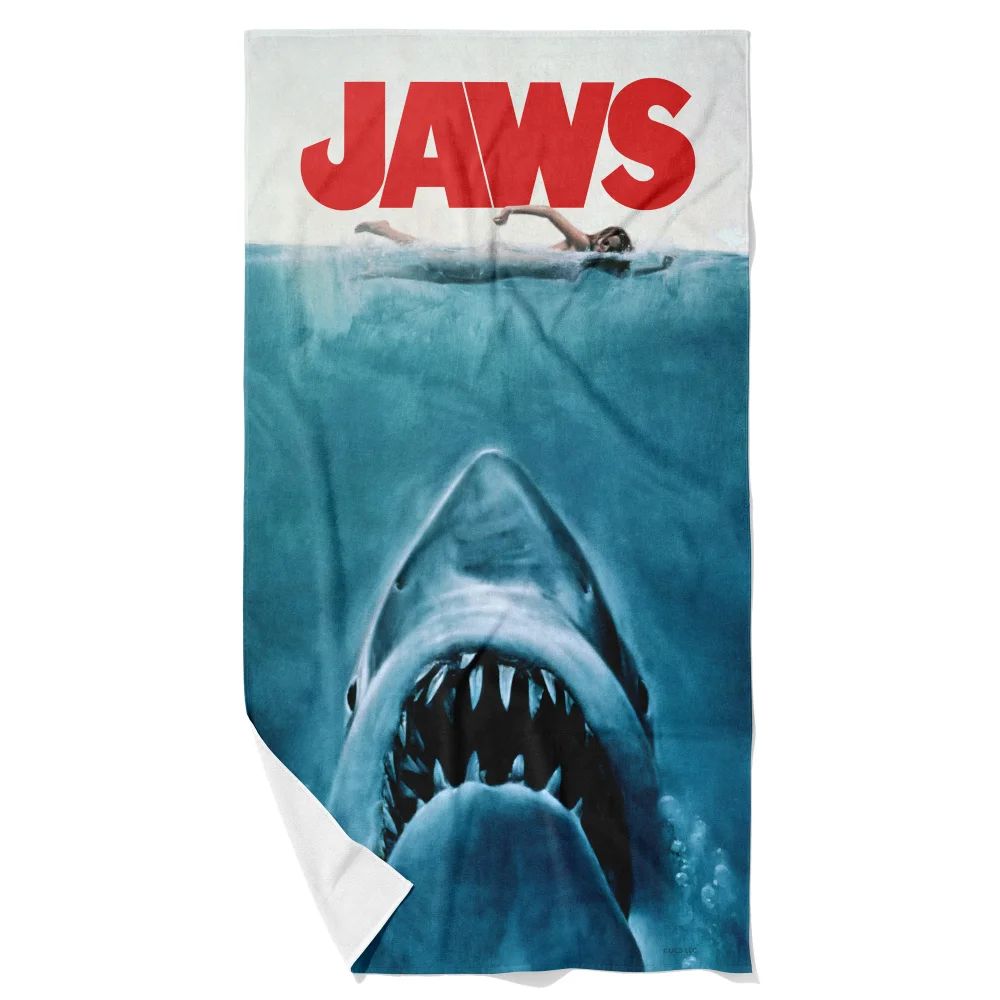 Jaws Classic Poster Beach Towel Image 1