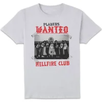 Stranger Things Hellfire Club Players Wanted Unisex T-Shirt - White - undefined undefined