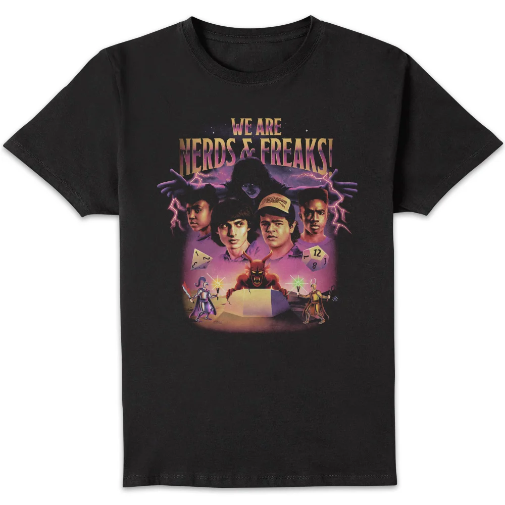 Stranger Things We Are Nerds And Freaks! Unisex T-Shirt - Black - S Image 1
