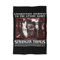 Stranger Things Unfortunate Journeys To The Upside Down Fleece Blanket - undefined undefined