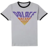 Stranger Things Palace Arcade Unisex Ringer T-Shirt - White/Black - undefined undefined