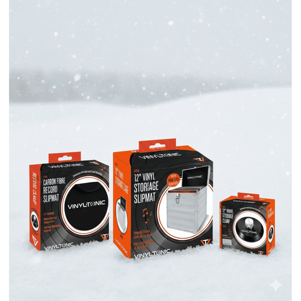 Vinyl Tonic 12" Silver Vinyl LP Storage Case & Accessories Bundle Image 1