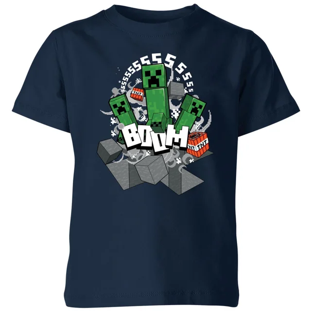 Minecraft Ssss Kids' T-Shirt - Navy