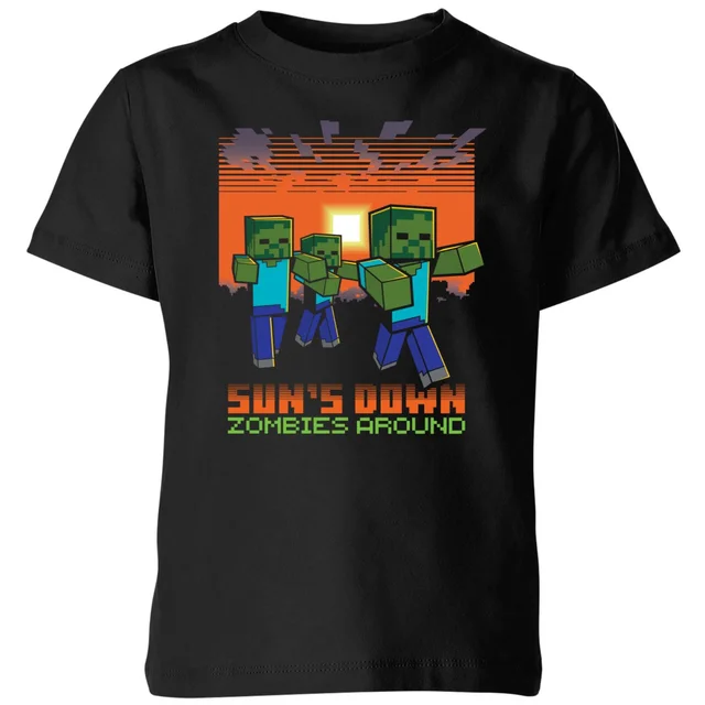 Minecraft Zombies About Kids' T-Shirt - Black