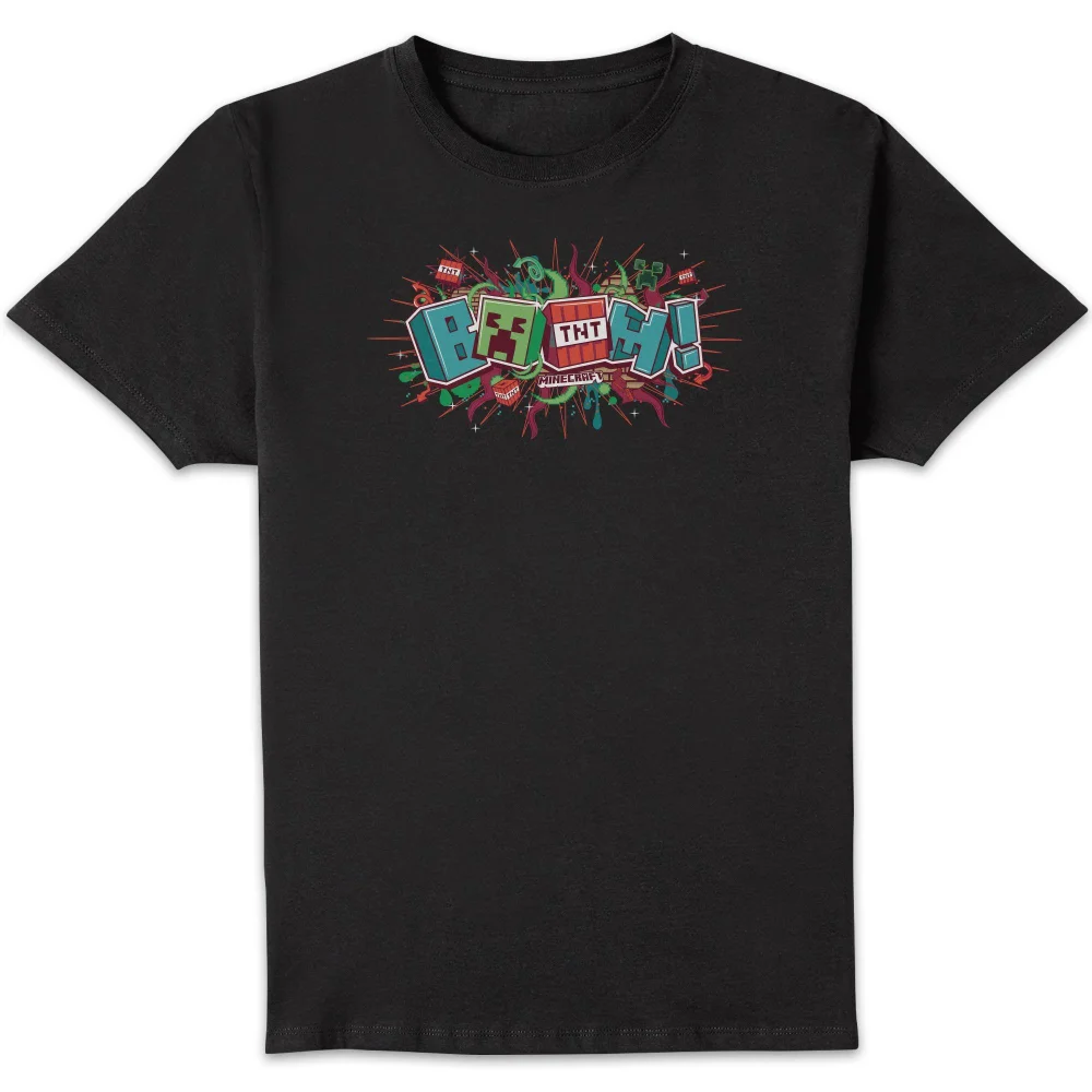 Minecraft Boom Unisex T-Shirt - Black - S Image 1