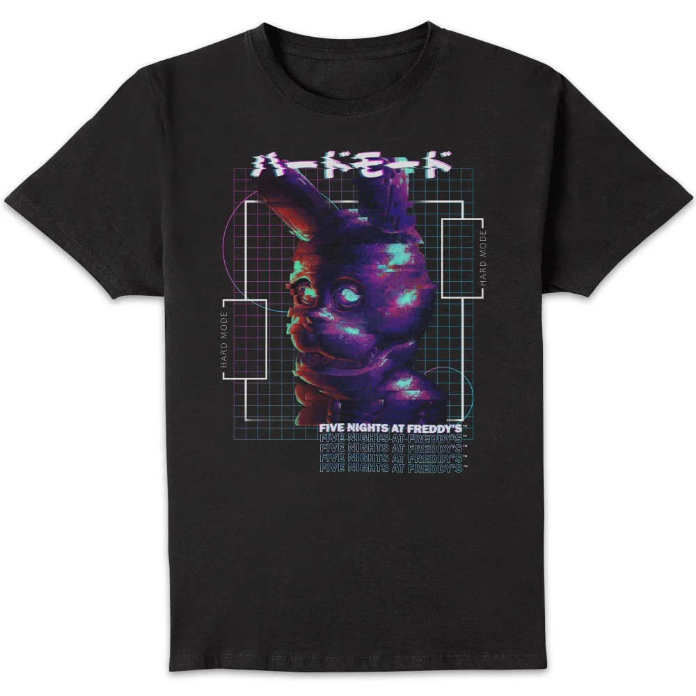 Five Nights at Freddy's Hard Mode Bonnie Glitch Unisex T-Shirt - Black - 5XL Image 1
