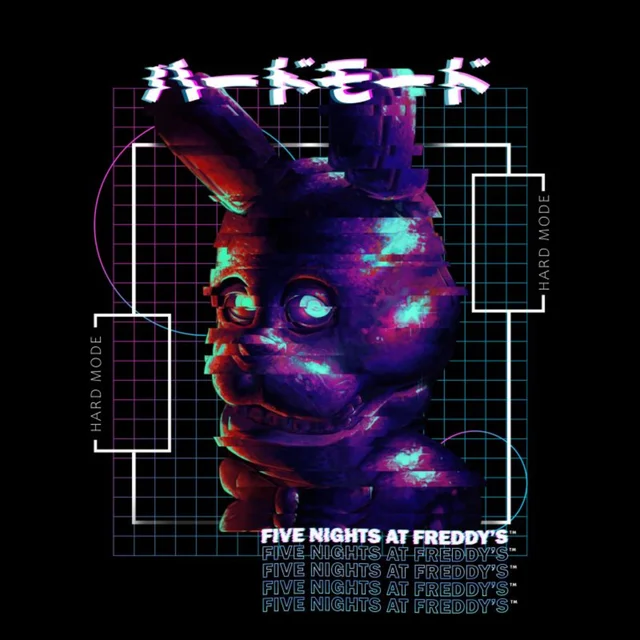 Five Nights at Freddy's Hard Mode Bonnie Glitch Unisex T-Shirt - Black