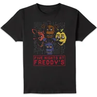 Five Nights at Freddy's 4 Heads Unisex T-Shirt - Black