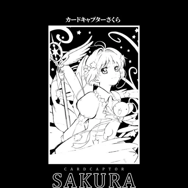 Cardcaptor Sakura Monochrome Box Unisex T-Shirt - Black