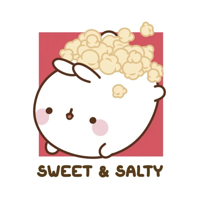 Molang Popcorn Box Unisex T-Shirt - White