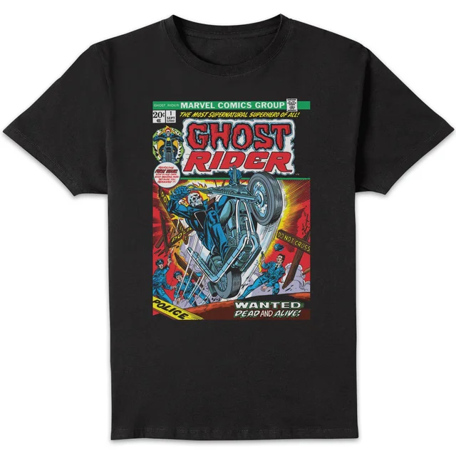 Marvel Ghost Rider Wanted Dead And Alive Unisex T-Shirt - Black