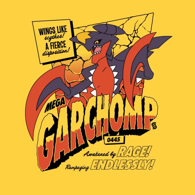 Pokémon Mega Garchomp Unisex T-Shirt - Yellow