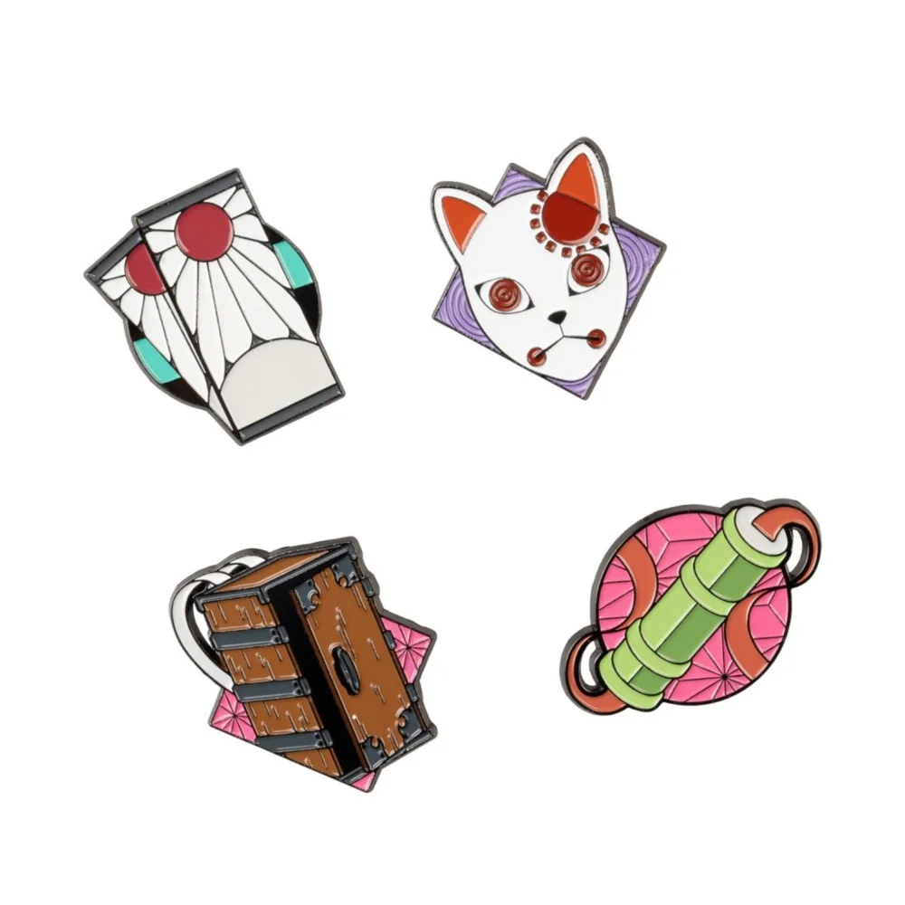 Demon Slayer Set Of 4 Pins Image 1