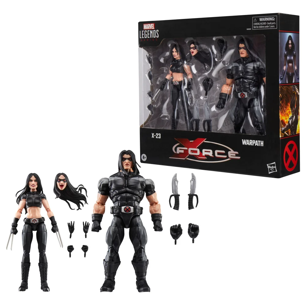 Marvel Legends Series X-Force X-23 & Warpath Two-Pack, 2 Comics-Inspired 6" Action Figures Image 1