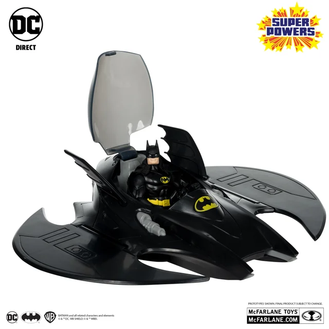 DC Direct Batman (Black Suit), The Whirly Bat & The Batwing (Black)(Gold Label)(SDCC) Super Powers Multipack