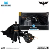 DC Multiverse Vehicles Batpod With Batman (The Dark Knight) (7")