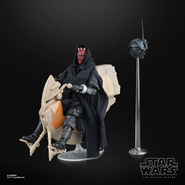 Star Wars The Black Series Darth Maul & Sith Speeder Collectible Action Figure & Vehicle (6”)