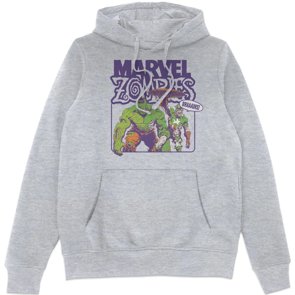 Marvel Zombies BRAAAINS! Hoodie - Grey - XXL Image 1