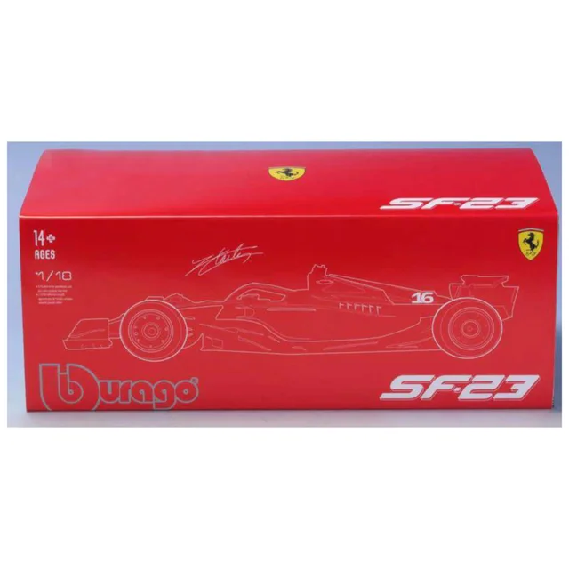 Bburago F1 2024 Ferrari SF-24 Leclerc With Helmet Deluxe Hard Case 1:18 Scale Model