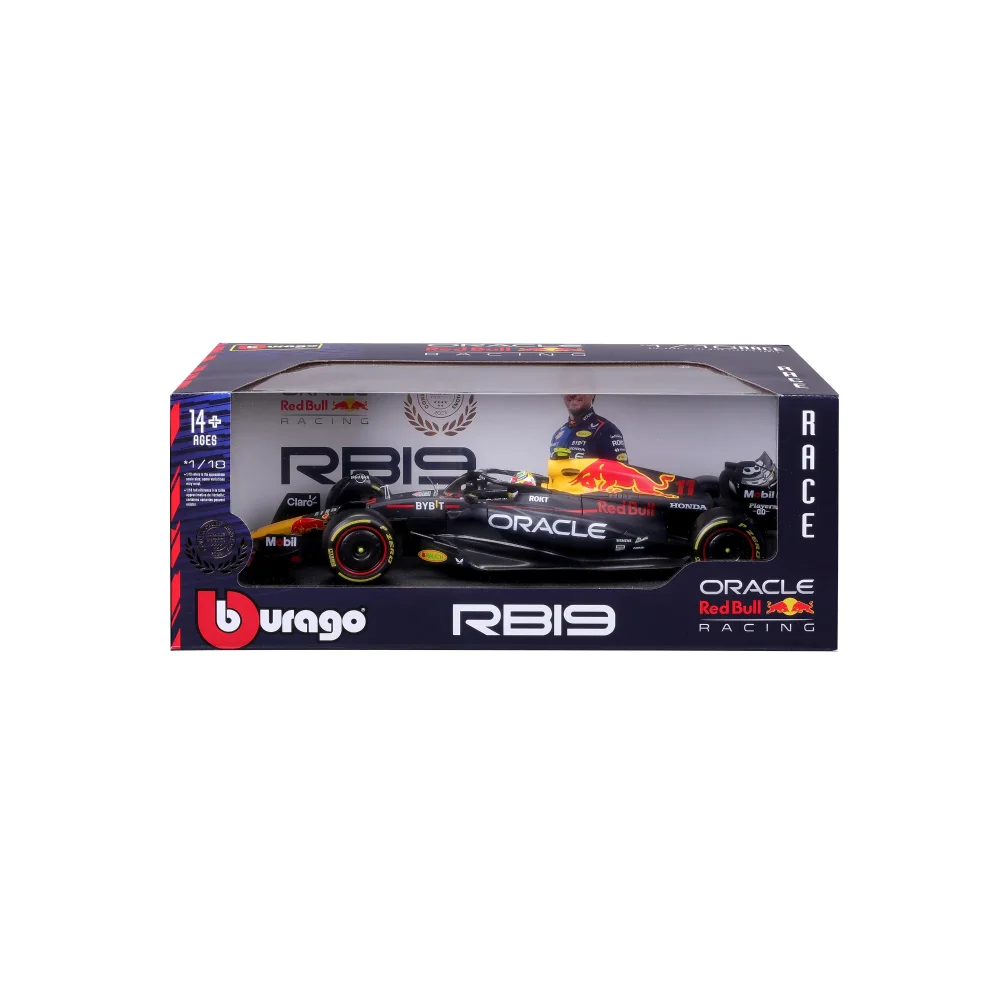 Bburago F1 Red Bull Racing RB19 2023 Perez With Helmet 1:18 Scale Model Image 1