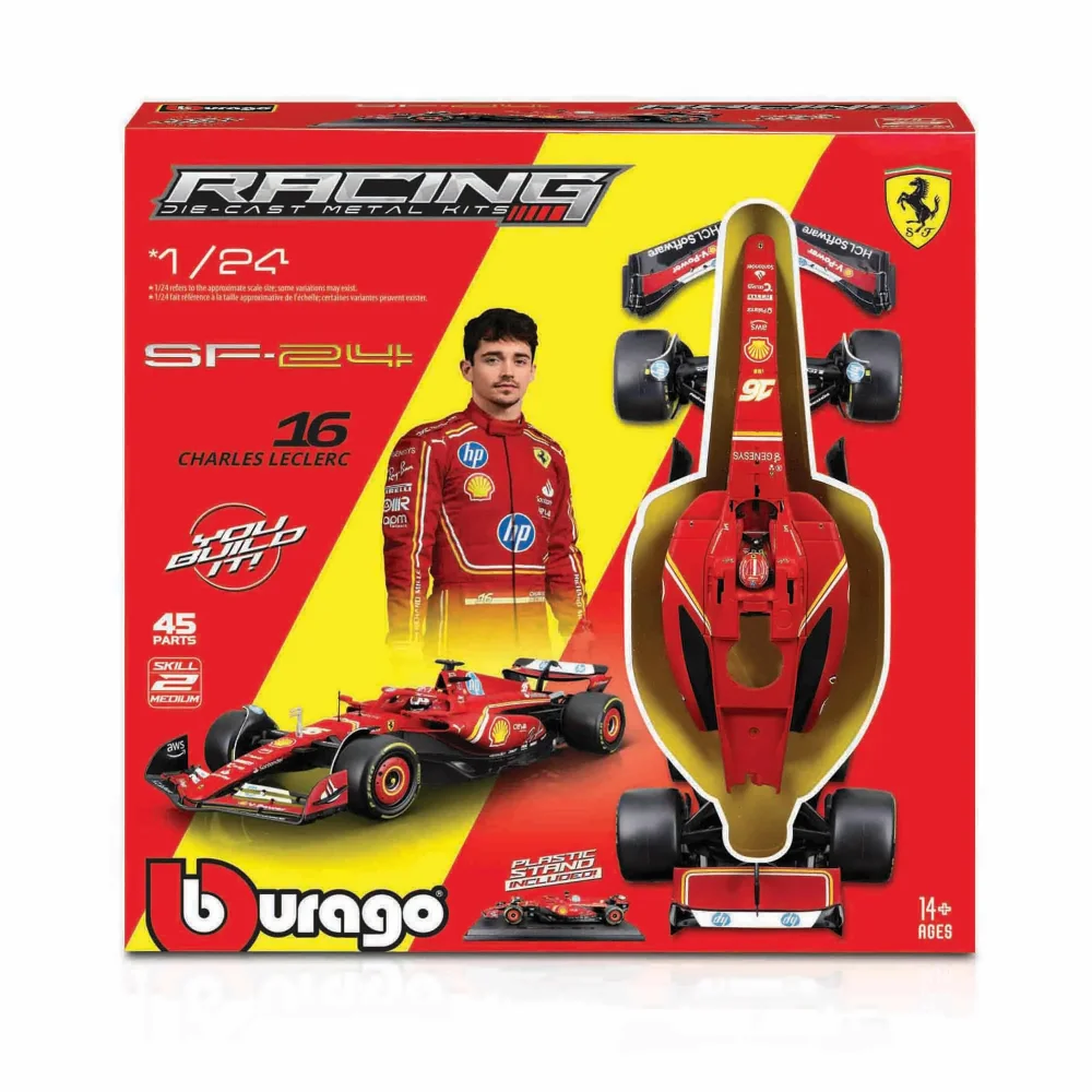 Bburago F1 Ferrari SF-24 2024 Leclerc 1:24 Scale Model Kit Image 1