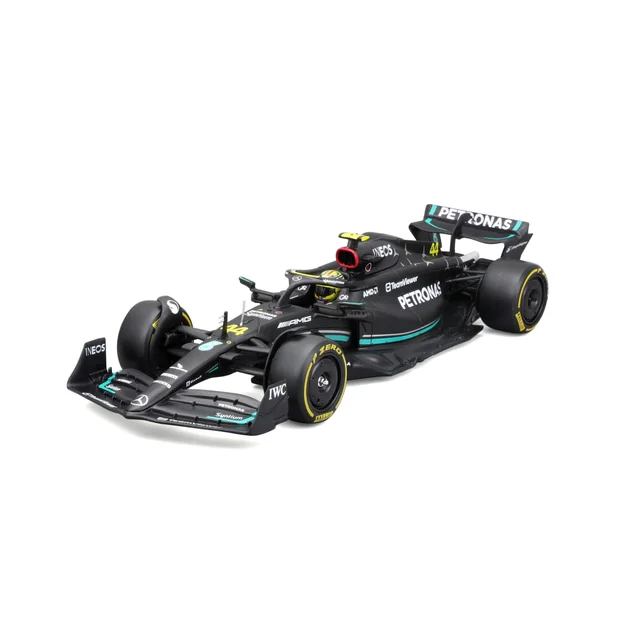 Bburago F1 Mercedes Benz W14 2023 With Hamilton Helmet 1:24 Scale Collectible Model