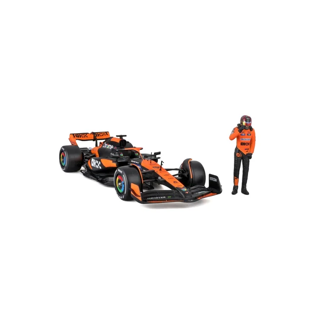 Bburago F1 Mclaren MCL38 2024 With Driver Figure Piastri 1:24 Scale Model