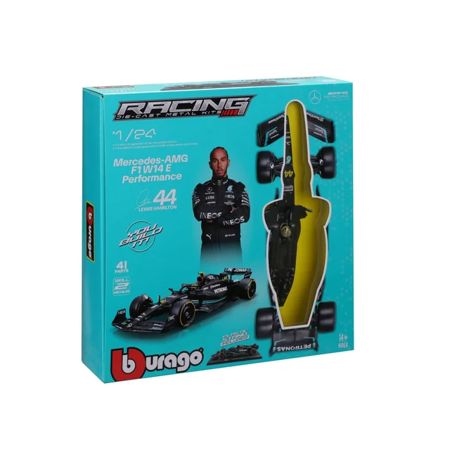 Bburago F1 Mercedes Benz W14 2023 Hamilton 1:24 Scale Model Kit
